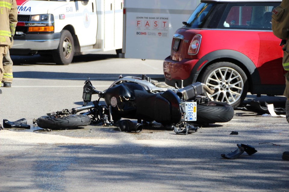 Motorcycle crash