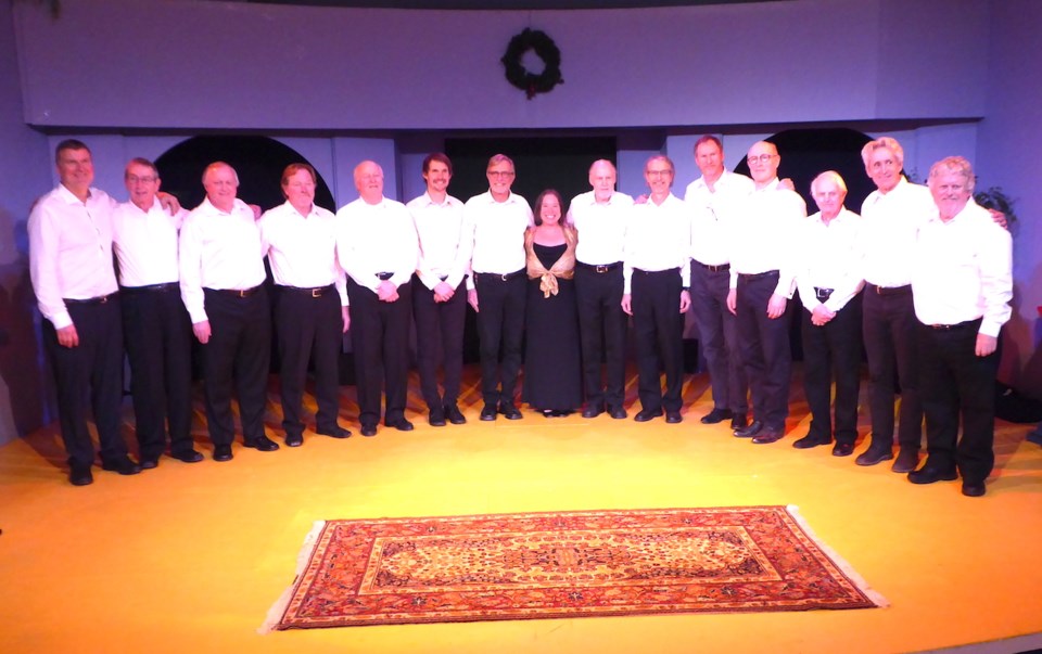 Bowen’s men's choir, Men on the Rock.