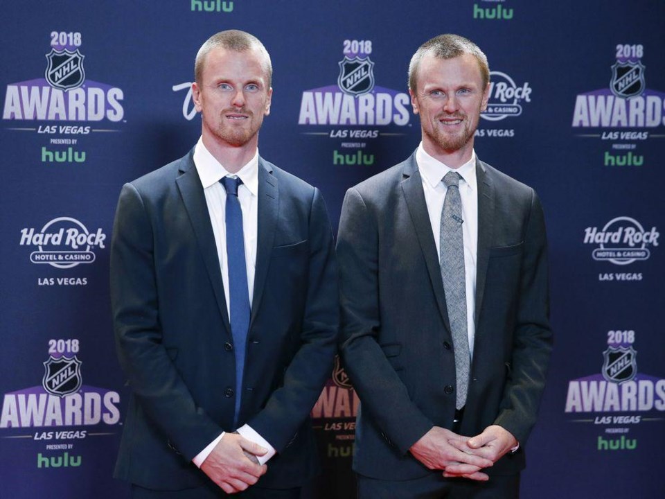 Daniel and Henrik Sedin at 2018 NHL Awards