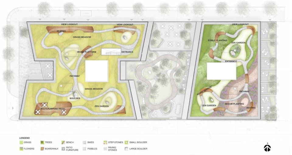 West Broadway hospital roof plan