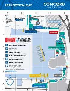 Vancouver Dragon Boat Festival map