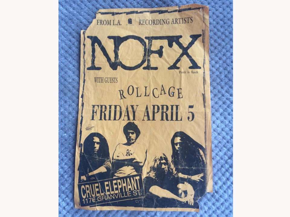 Columnist Grant Lawrence booked NOFX’s first 鶹ýӳshow at the now-defunct Cruel Elephant in 199