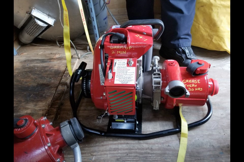 Wick 375 fire pump was stolen from Sooke Fire Department.