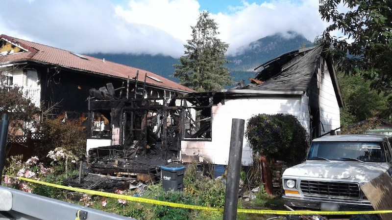 Serious damage was sustained to two homes.