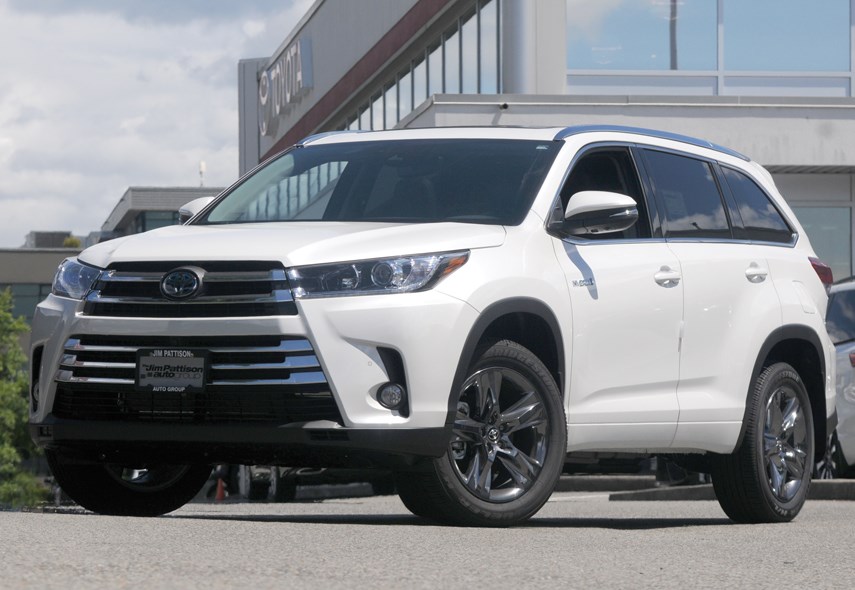 The Toyota Highlander has an advantage over the competition as the only mid-size SUV in Canada to pair an optional hybrid powertrain with three rows of seating. It’s a safe SUV choice that is built to last. The Highlander is available at Jim Pattison Toyota in the Northshore Auto Mall. photo Mike Wakefield, North Shore News