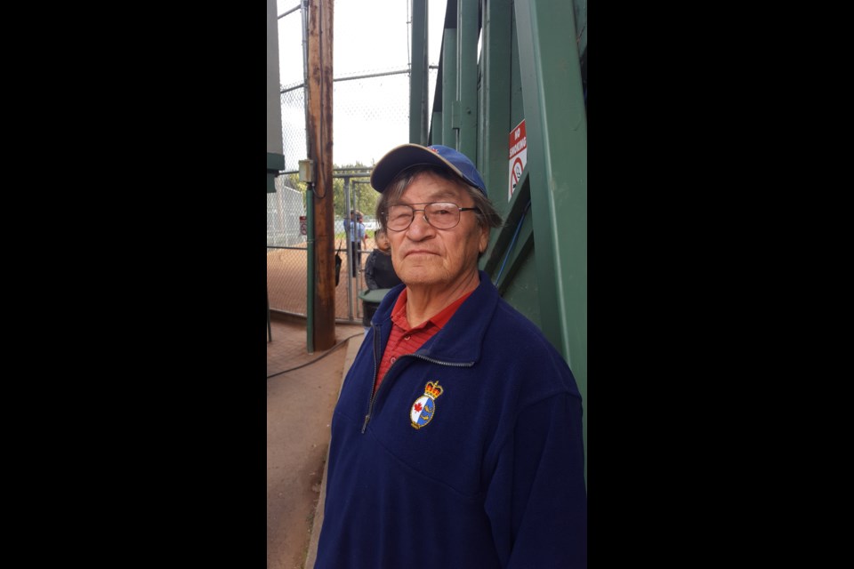 Elmer Anderson, a former ace pitcher for Peavine Rangers fastball team, returned to Spruce City Stadium this weekend to watch his team play in the Canada Day Fastpitch Tournament.