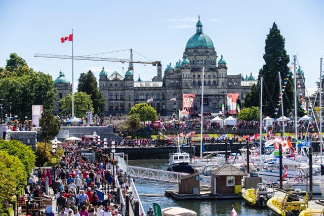 The Inner Harbour was a centre of celebration on Canada Day