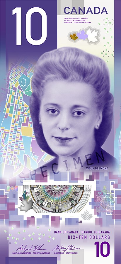 Canada's new $10 bank note tells story of Viola Desmond_1