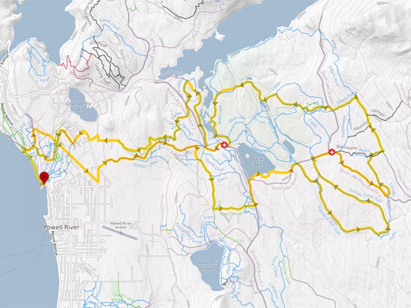 BC Bike Race Powell River course