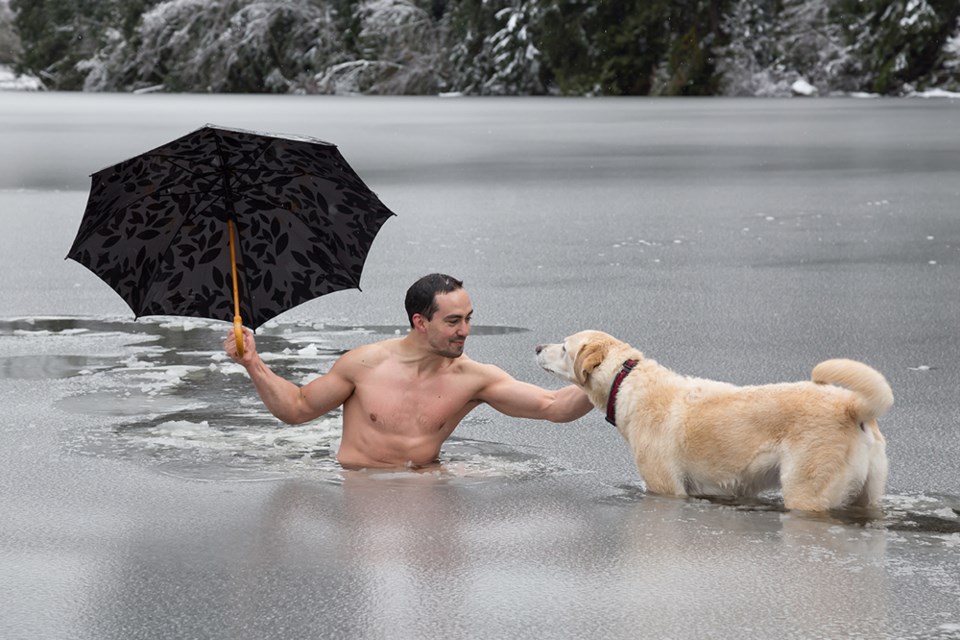 The Chief has been hunting for frozen lake umbrella man since uncovering this fascinating picture.