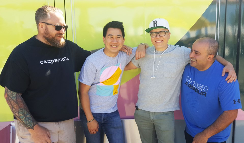 Chefs (left to right) Robert Belcham, Angus An, Joël Watanabe and Hamid Salimian.