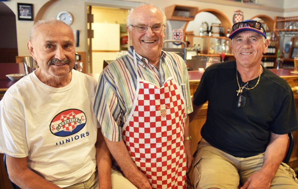 Left to right: Martin Rukavina, Steve Novosel and Petar Litre will be up early Sunday morning at the