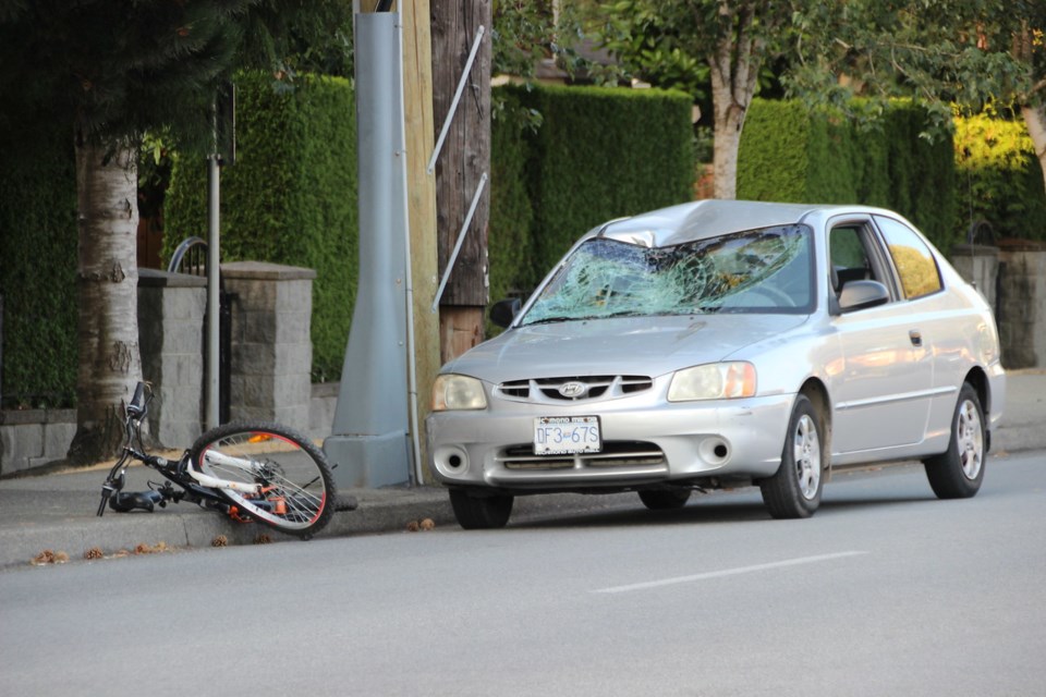 A teen cyclist is in the hospital after a serious collision on Wednesday, July 25. Photo: Shane MacKichan