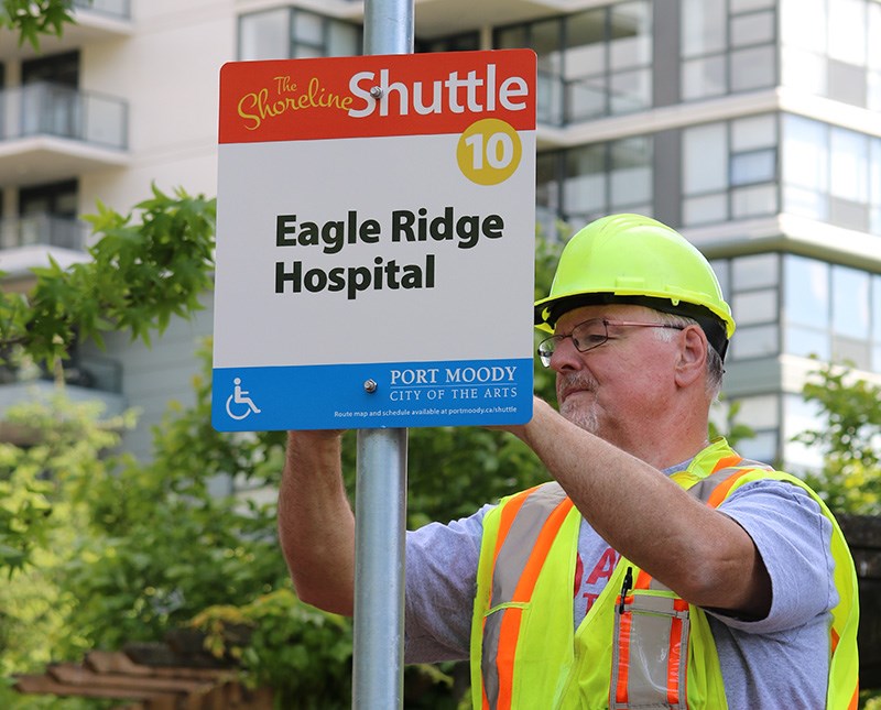 shuttle bus sign