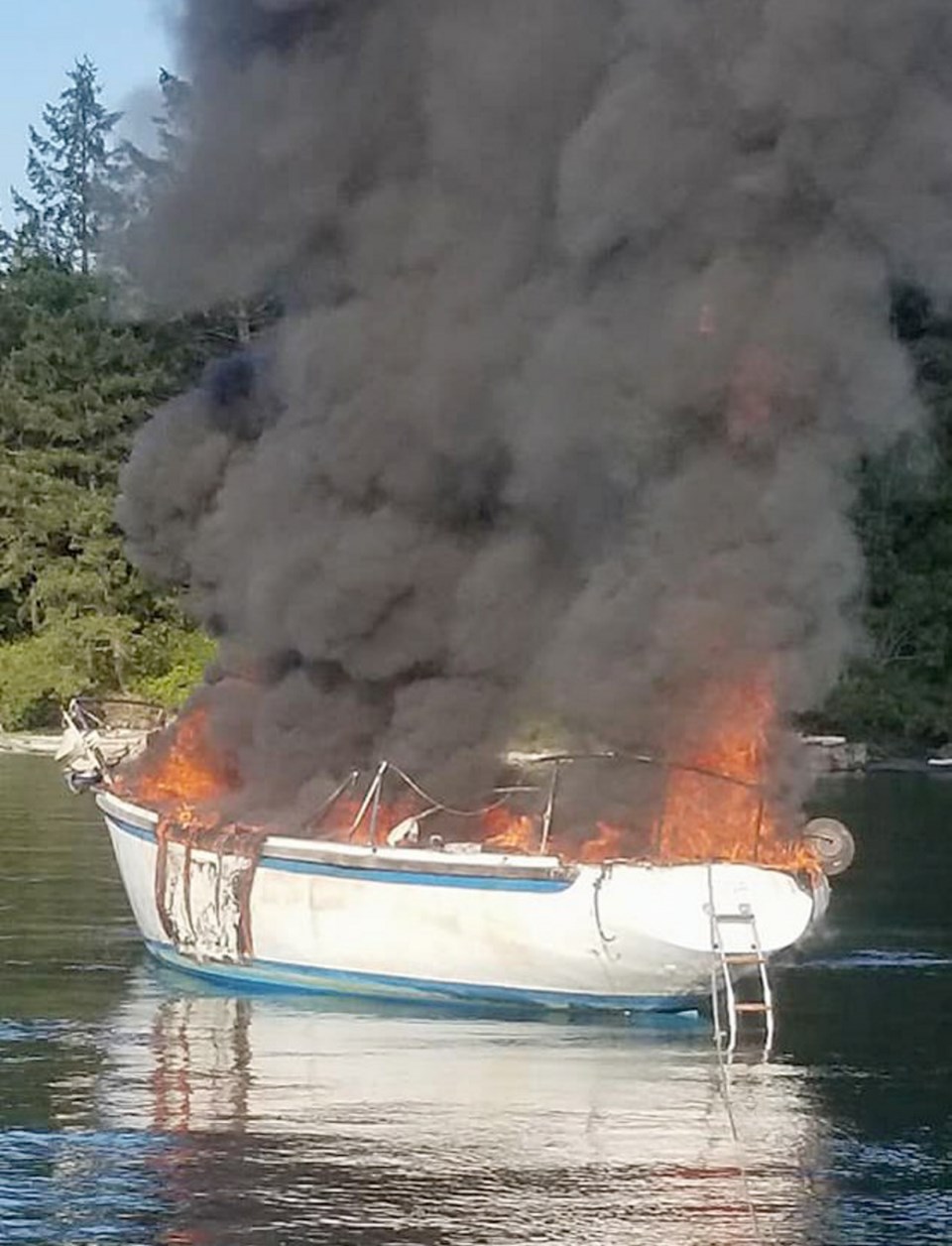 Boat fire