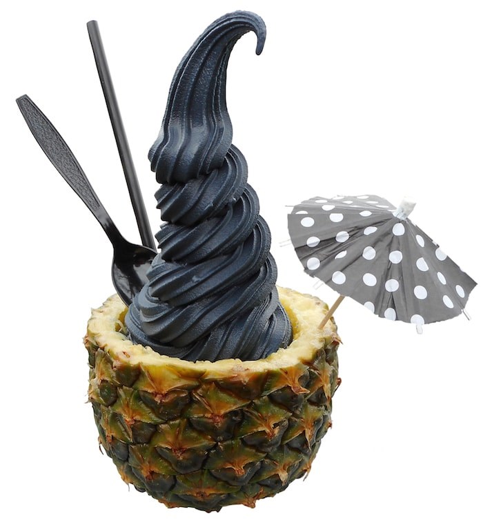 Black Charcoal Pineapple Ice Cream