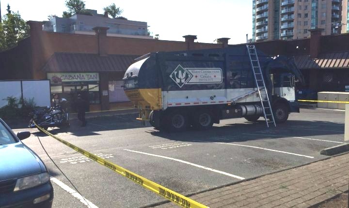 Photo - garbage truck accident