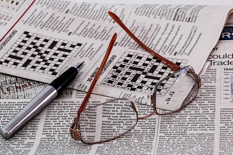 crossword puzzle, stock photo
