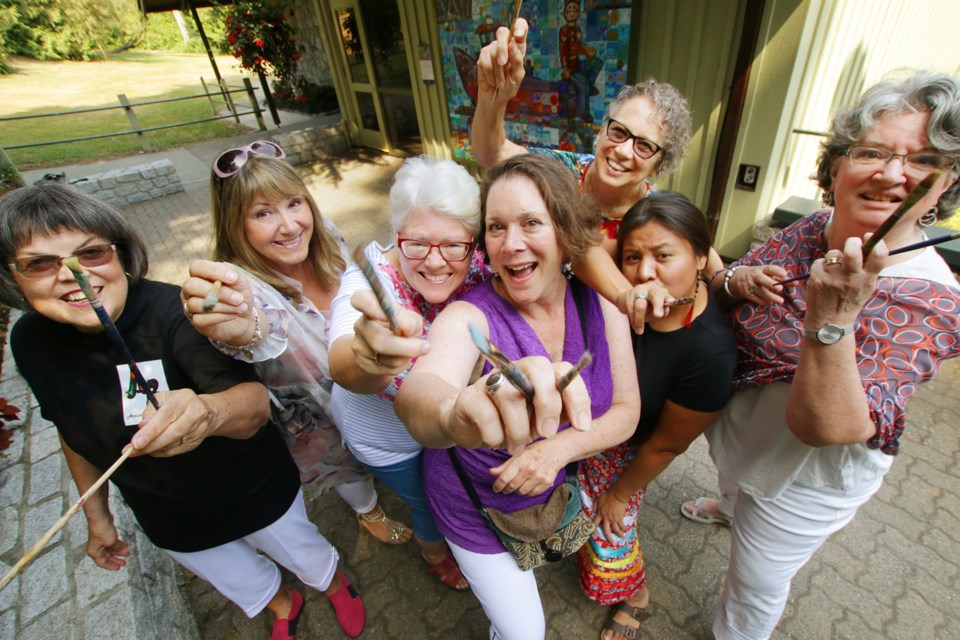 Artists Joann Heringer, Monique Lum, Susan Tamkin, Merril Hall, Judy Villett, Darylina Powderface and Carolyn McLaughlin are gearing up for the New West Cultural Crawl.