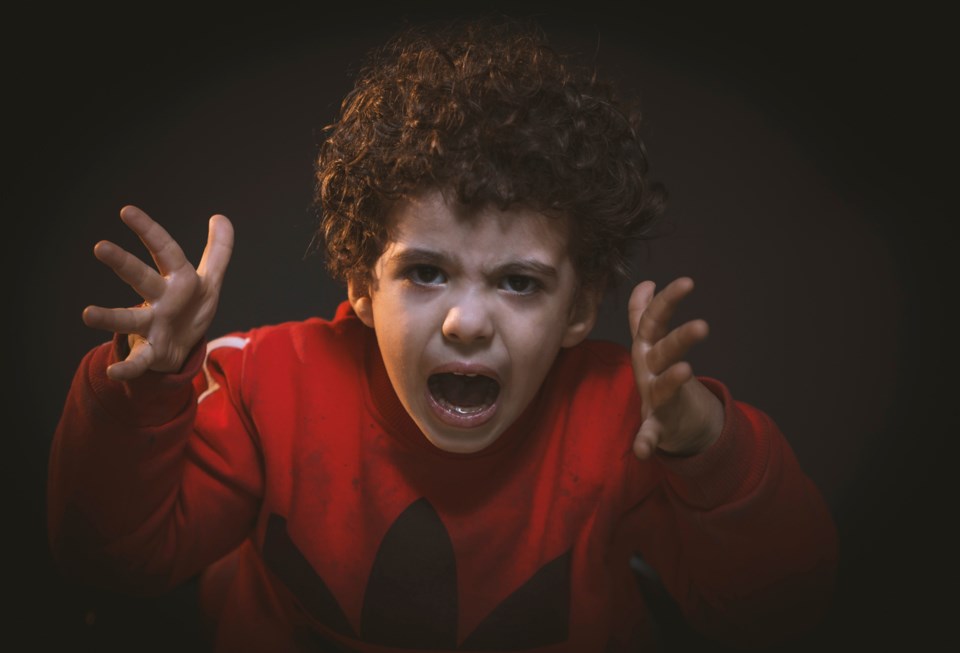 swearing, angry kid, stock photo