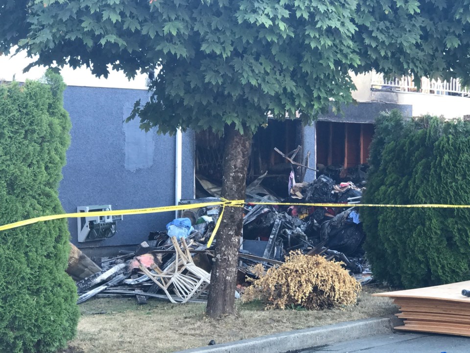 A fire gutted an East Vancouver home Aug. 7. One person died. Photo Naoibh O'Connor