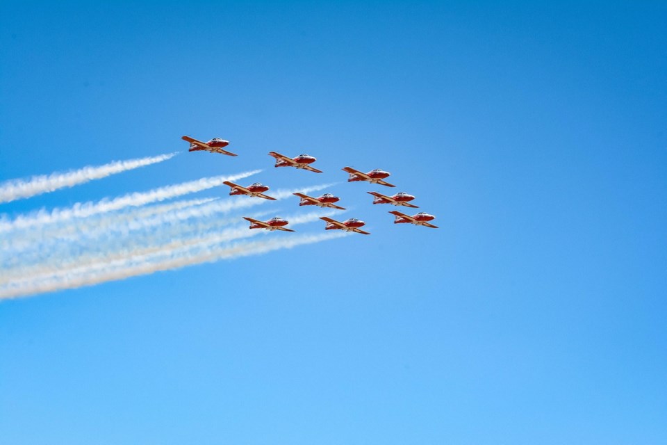 The Canadian Forces Snowbirds have landed in Nanaimo and will be putting a show today starting at 5:30 p.m.