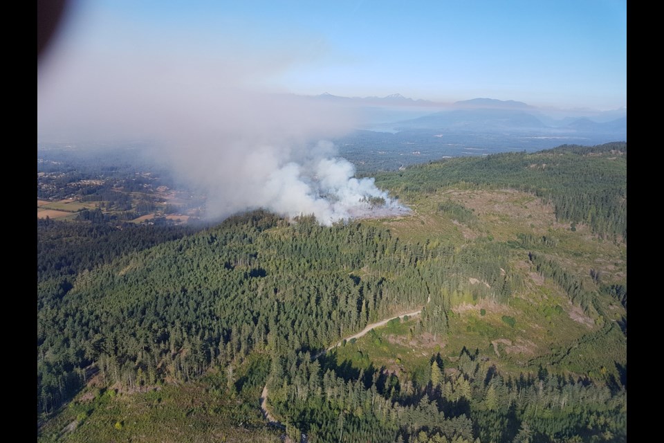 Fire crews continue to battle a blaze near Lacey Lake in the Beaufort Range, outside of Cherry Creek and northwest of Port Alberni.