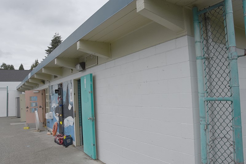 The gender separated change rooms at Centennial Pool that the City of Port Coquitlam wants to convert into storage space and meeting rooms.