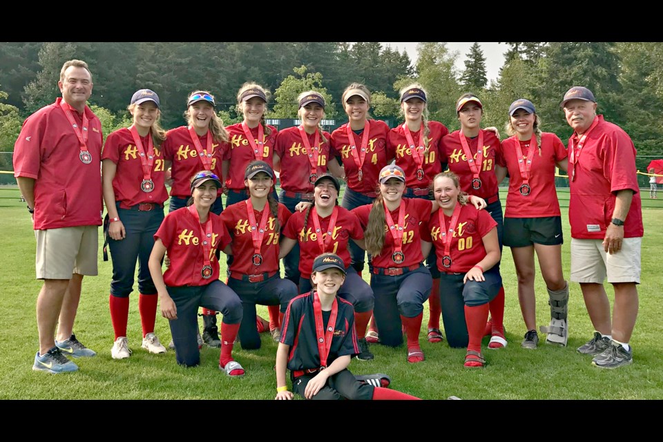 The 2001 Delta Heat earned bronze at the 24-team U19 Canadian Championships which wrapped up on Sunday at Softball City.