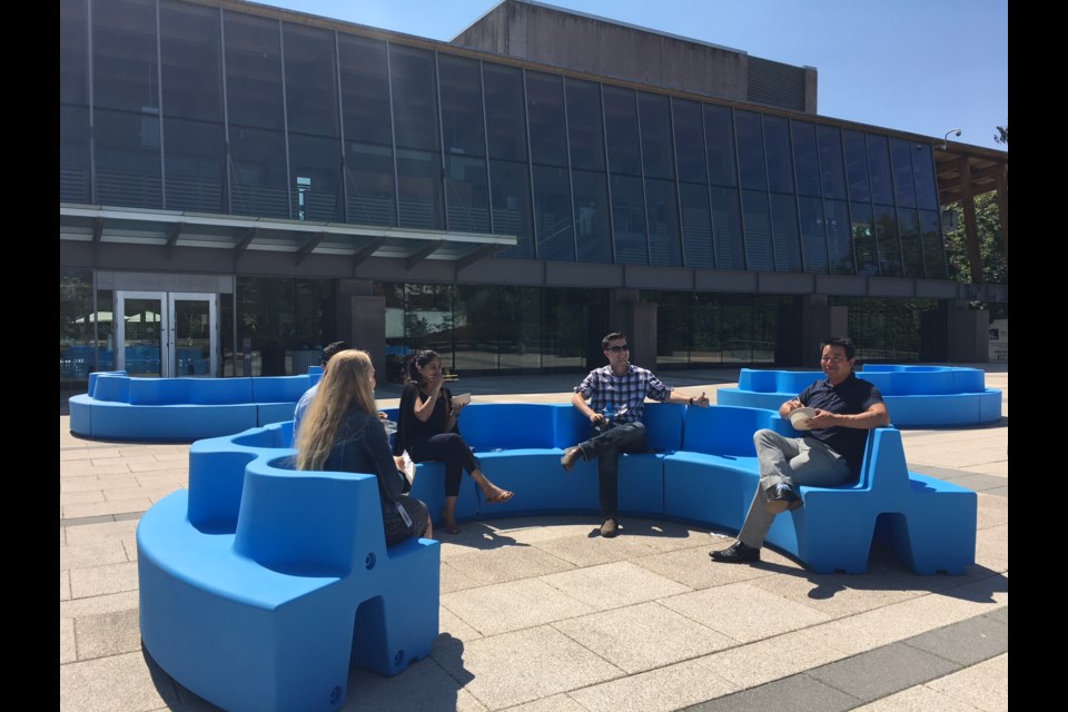 Richmond commissioned a new set of modular seats for public spaces that can be moved and attached together to form wavy benches. (Photo: City of Richmond)