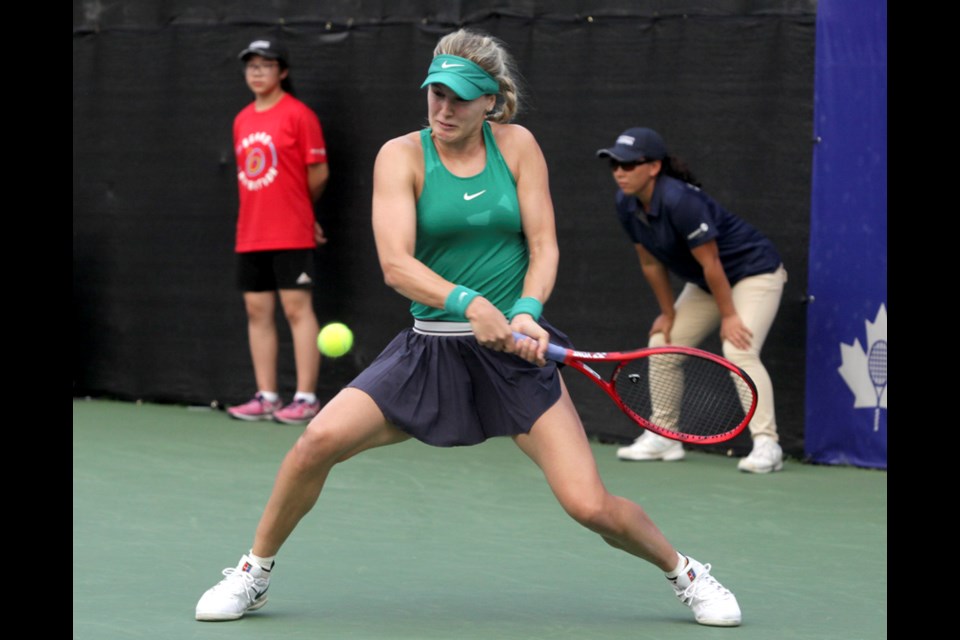 Eugenie Bouchard at the Odlum Brown VanOpen. photo Lisa King, North Shore News