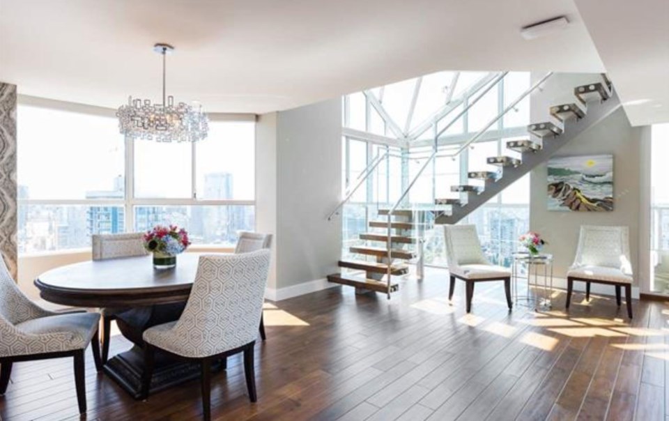 Jervis Street penthouse staircase