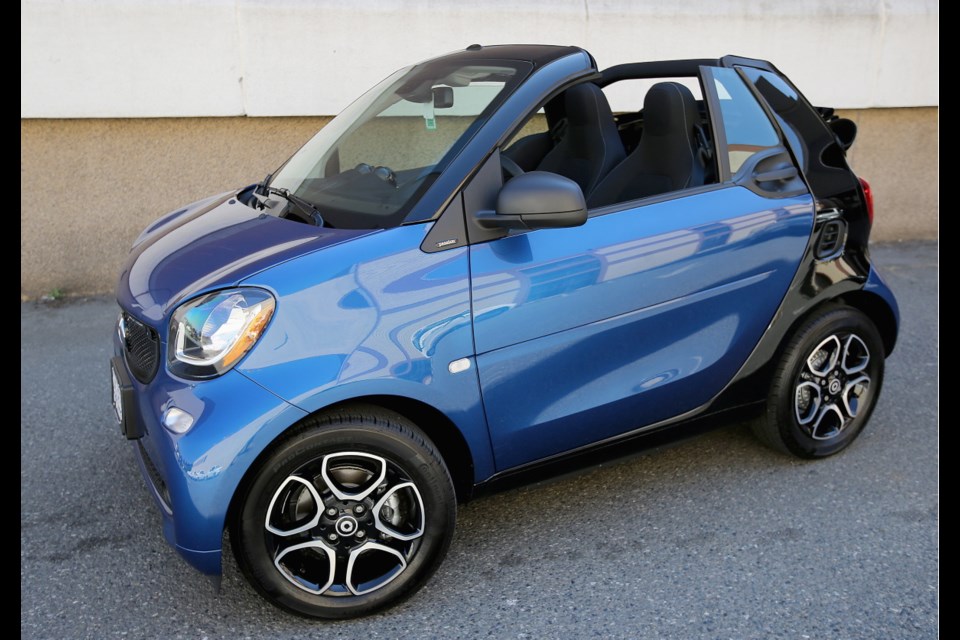 VICTORIA, B.C.: August, 9, 2018 - Photos of the 2018 Smart Car. VICTORIA, B.C. August 9, 2018. (ADRIAN LAM, TIMES COLONIST). For Drive story by Pedro Arrais.