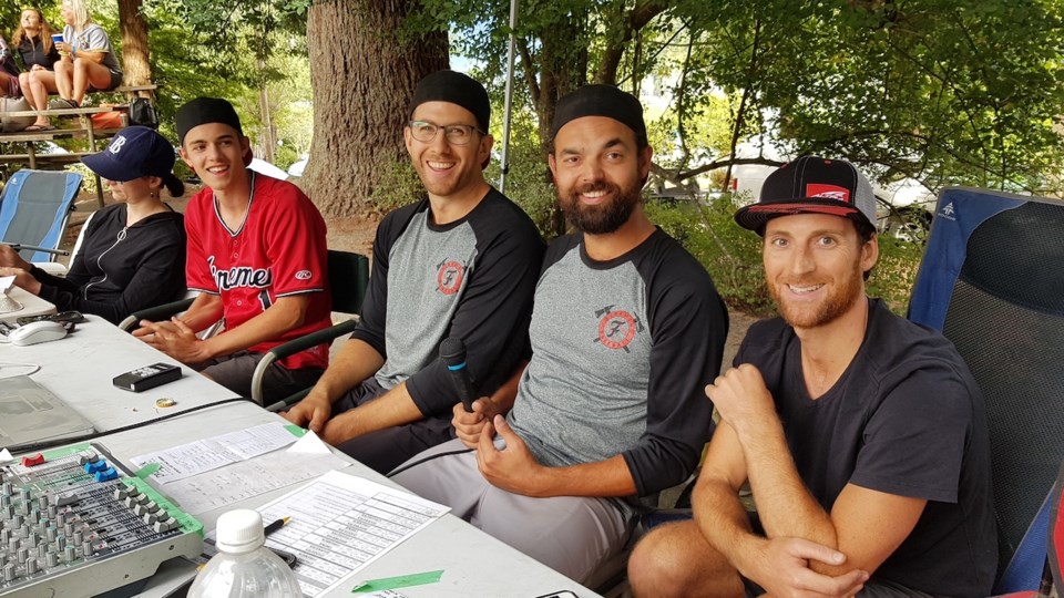 Announcers at the ball game