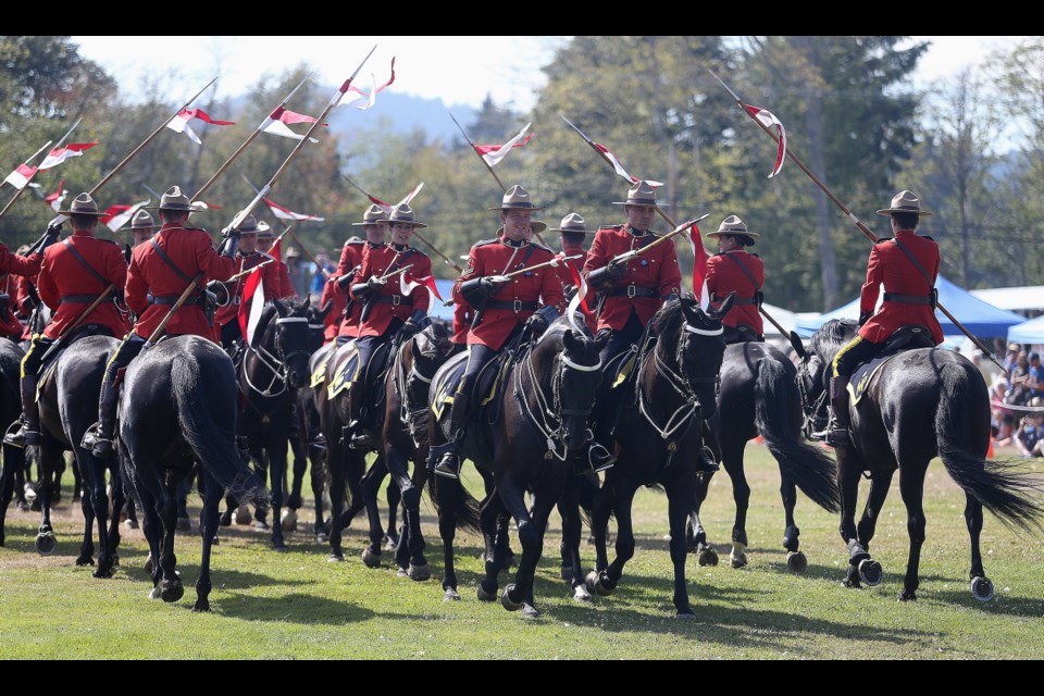 The RCMP Musical Ride Saturday in Sooke