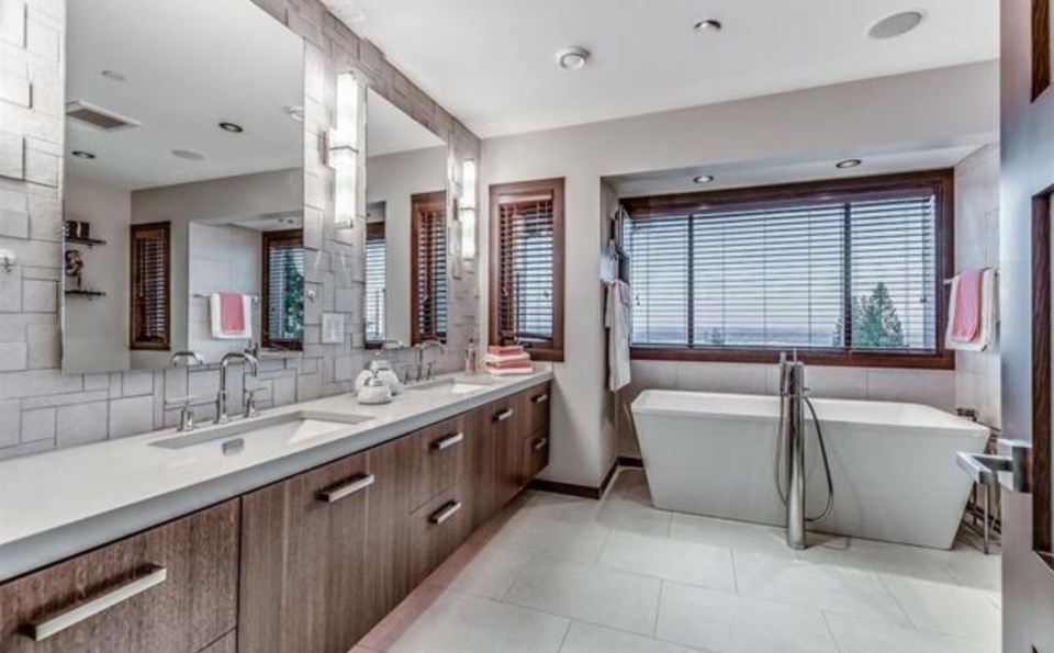 British Properties lake view house master bathroom