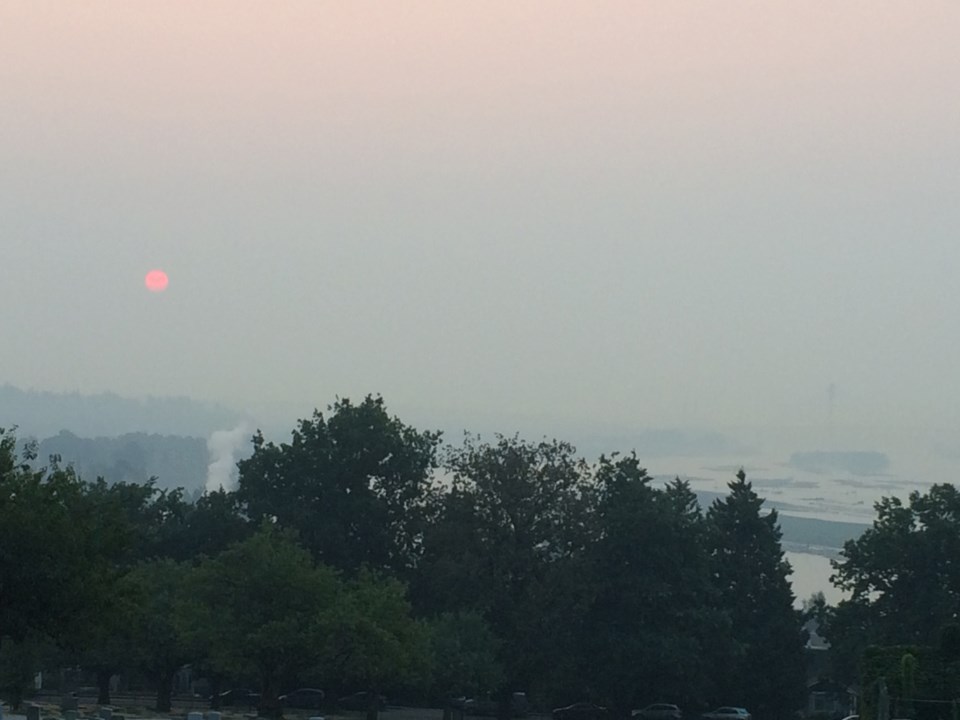 Fraser River, haze, air quality, New Westminster