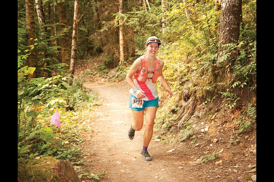 One of the racers at the Ƶapp50. The event attracted runners from all over the world, including the United States and Australia.