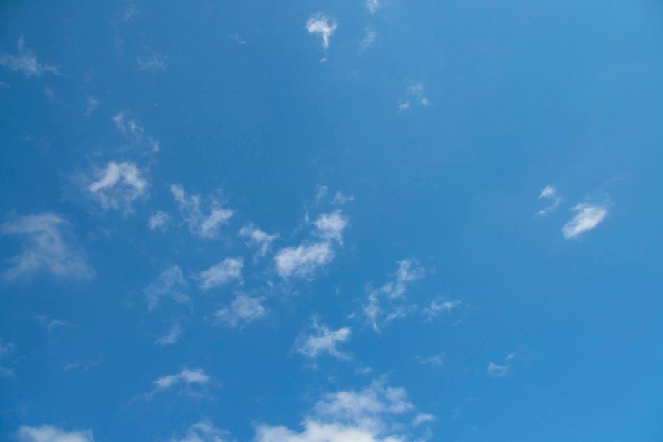 blue sky, clean air, stock photo
