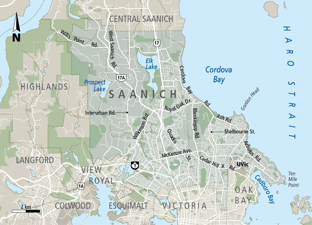 Map Of Saanich Bc Saanich Candidates And Voting Information - Victoria Times Colonist