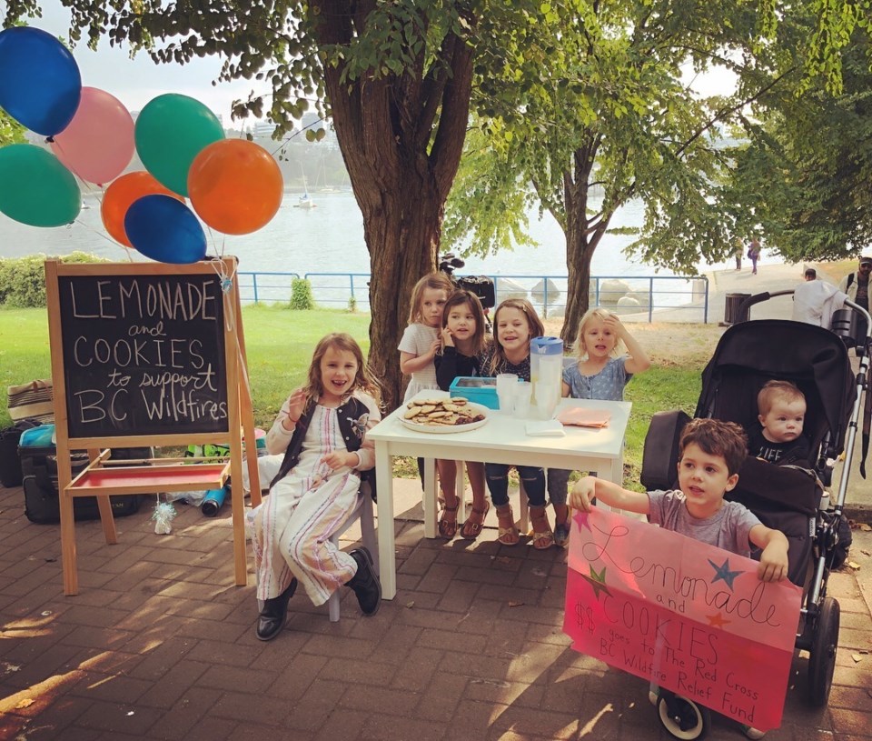 Yaletown lemonade stand for forest fires