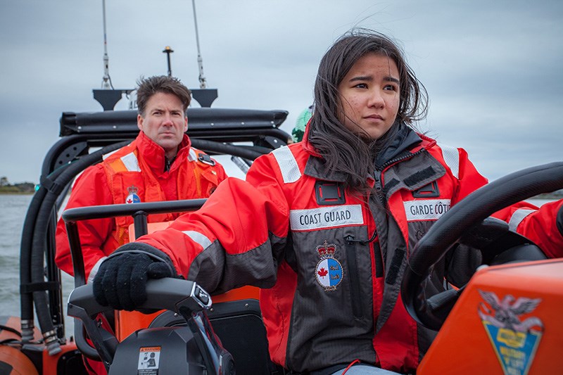 The Achieve Anything Foundation lets girls live a day in the life of a Canadian Coast Guard member to see if it's a career they might like. Photo: Coralie Nairn