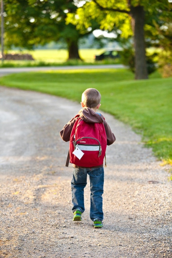 Child in backpack