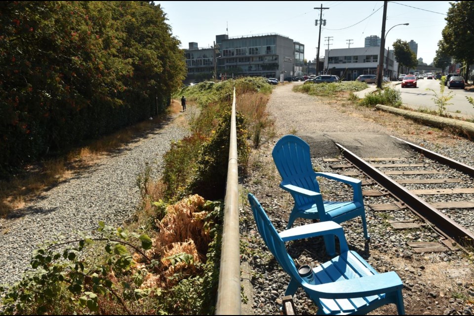 Part of the Options Lands on Arbutus corridor near the corner of West First Avenue and Fir Street, looking south. Photo Dan Toulgoet