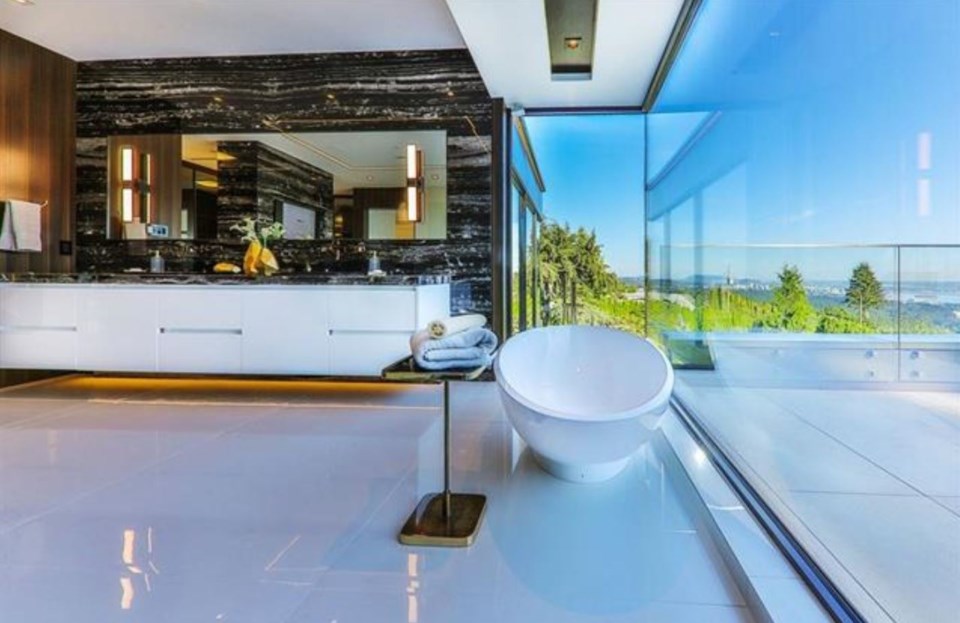 British Properties contemporary mansion master bathroom