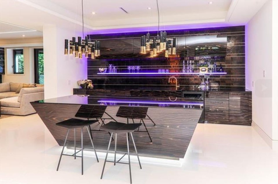 British Properties contemporary mansion wet bar