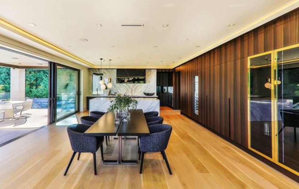 British Properties contemporary mansion eat in kitchen