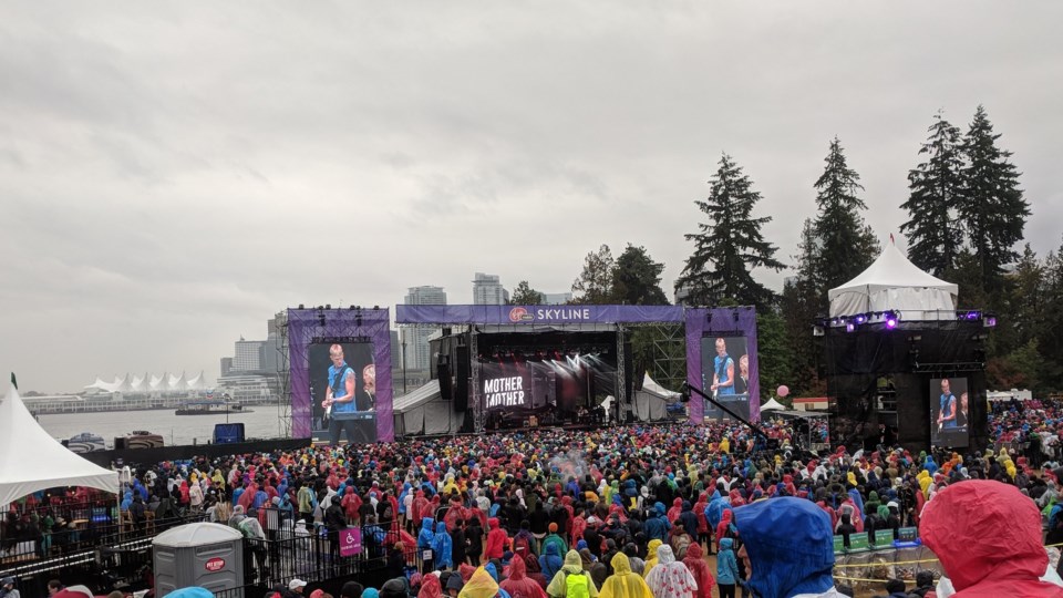 Rain did not damper the crowd’s reaction to Mother Mother’s spirited set at Skookum Fest.