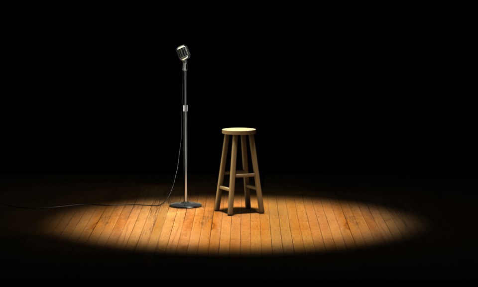 iStock, microphone, stage, spotlight