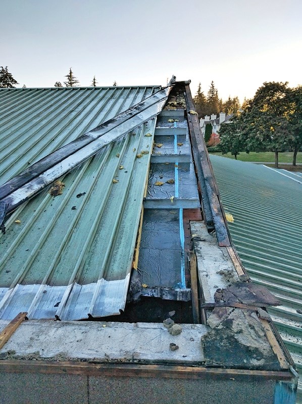 Dorothy Lynas roof damage